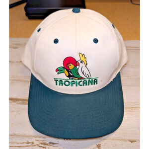 Vintage Tropicana Las Vegas Embroidered Tropical Bird Snapback Baseball Hat Cap